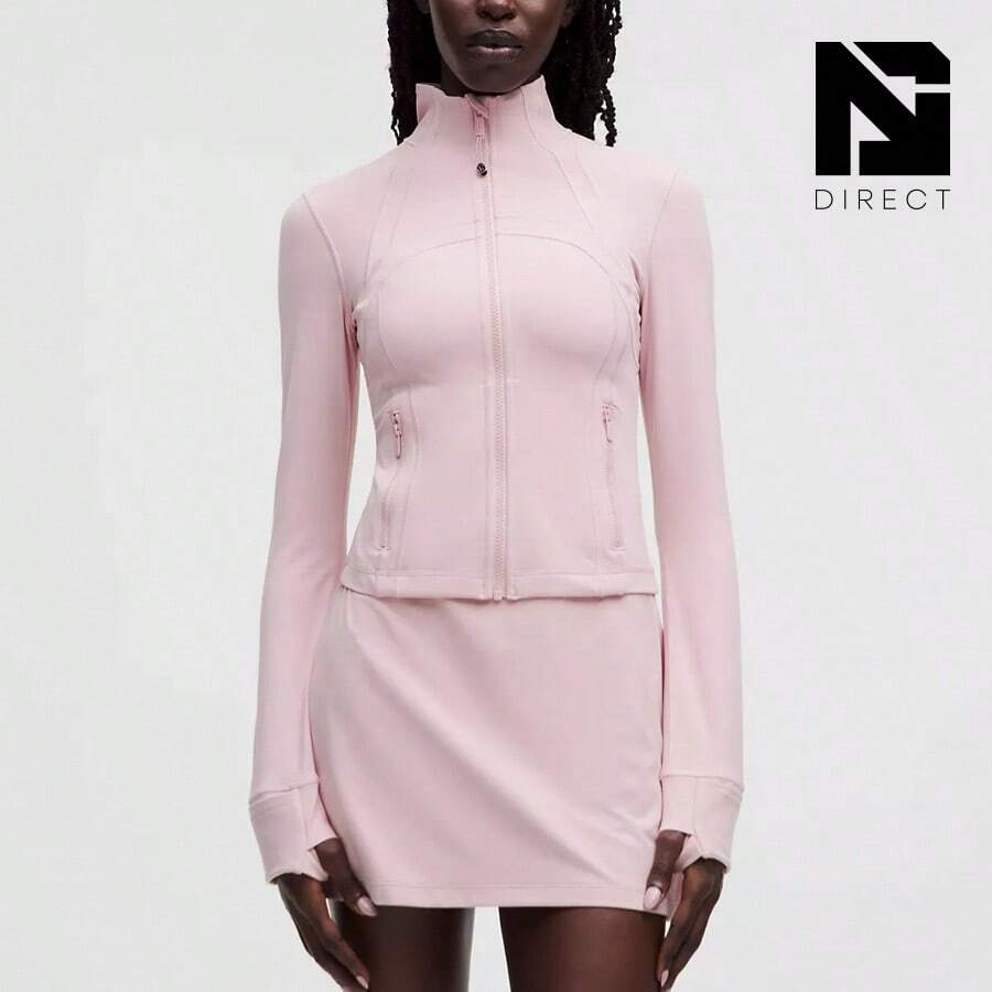 Lululemon Define Cropped Jacket Nulu-For Yoga Gym Running-Sweat-Wicking-Yoga-All Seasons Sport-Spring/Summer-Autumn/Winter-Prefect Thanks Giving Day & Chrismas Gift - Pink Haze - 查看 1