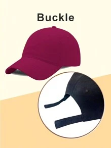 Men's Casual Pure Color Baseball Cap - Vino - View 2