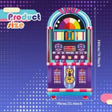 门套 50 年代派对装饰门横幅背景摇滚生日节日悬挂横幅 1950 年代主题音乐摇滚嘻哈生日派对装饰用品