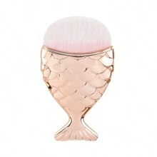 1pc Small Fish-Shaped Foundation Brush, Powder Blush Brush, Makeup Brushes Tool - Multicolor - View 17