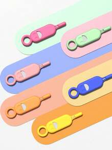 1-Piece Set, 3-Piece Set, Smiling Face Phone Anti Loss Card Holder, Memory Sim Card Holder, Phone Replacement Card Holder, Key Holder, Portable Top Pin, Can Hold Card Holder, Phone Card, Portable, Can Be Hung On The Key To Prevent Loss,Boho Vibes