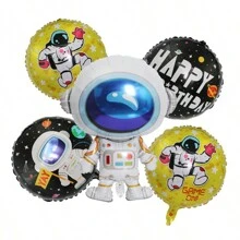 5PCS/12PCS Space Balloons, Outer Space Cartoon Balloons Astronaut Rocket Balloon, Space Themed Party Decorations For Planets Space Birthday Party Decorations And Balloon Decorations, Suitable For Anniversary Celebrations, Coming Of Age Ceremonies, Bachelor Parties, Graduation Ceremonies - General Holidays - Multicolor - View 17