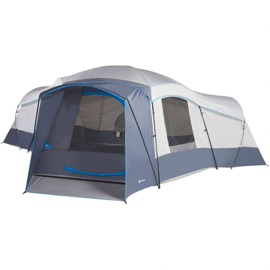 16-Person Cabin Tent For Camping With 2 Removable Room Dividers - 1 - View 1