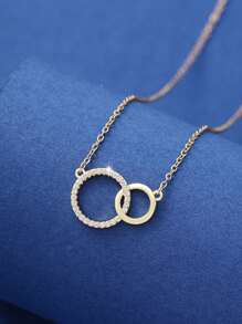 1pc Sparking 925 Sterling Silver Zirconia Bead Women's Necklace Gorgeous Anniversary Gift For Girlfriend