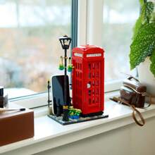 LEGO Modelo de cabina telefónica roja de Londres para adultos, soporte para cabina telefónica y teléfono celular de Londres para construir y exhibir, idea de regalo creativa para viajeros, recuerdo de Londres para la decoración del hogar u oficina, 21347, regalo de Navidad - 1 color - Ver 5