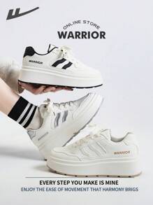 女式板鞋春夏轻便舒适透气朴素风格休闲时尚运动鞋全年适用耐磨全天穿着训练运动鞋跑步鞋小白鞋 - 米/黑 - 查看 10