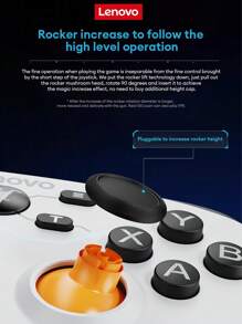 Lenovo 联想 S04 黑白游戏手柄，电池续航时间长，蓝牙连接，霍尔传感器 1000Hz，3 种连接模式，多功能操纵杆，带来身临其境的游戏体验，静音按钮，无线连接，兼容多种设备