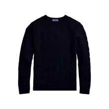 Ralph Lauren Cableknit Cashmere Sweater |  | Men Sports Sweaters - CLASSIC NAVY - View 2
