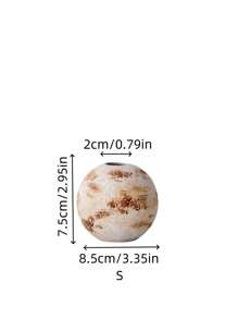 Questo vaso sferico dorato leggero e di lusso è adatto per essere posizionato in soggiorni, sale da pranzo, studi, corridoi e altri spazi... - Beige - Visualizzare 9