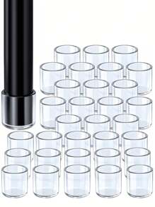 8 件装硅胶椅腿橡胶脚，适用于家具，透明，折叠椅腿帽，适用于硬木地板的椅腿保护垫，防滑、防刮、无噪音，适用于椅子腿的家具滑块，适用于椅子的矩形地板保护垫，硅胶椅腿帽凹槽，用于保护地板腿，脚杯适用于桌子、椅子、沙发 - 彩色 - 查看 1