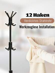 Stilvoller und funktionaler Garderobenständer für die Eingangsorganisation, modernes Design mit Mehrfach-Haken-Funktion, perfekt für die Heimdekoration, platzsparende Lösung für kleine Wohnungen, ideal für saisonale Nutzung, vielseitige Aufbewahrung für Mäntel, Hüte und Taschen, verleiht Ihrem Wohnraum einen Hauch von Eleganz, großartig für Feierlichkeiten und den täglichen Gebrauch, robuste Konstruktion für langanhaltend Leistung, einfach zu montieren und zu warten, ein Muss-haben-Accessoire für jedes Zuhause, heben Sie Ihre Eingangsästhetik mit diesem schicken Garderobenständer an.
