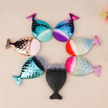 1pc Small Fish-Shaped Foundation Brush, Powder Blush Brush, Makeup Brushes Tool - Multicolor - View 11