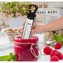 1PC Kitchen Craft Home Made Sugar Thermometer For Cooking Candy Or Jam, Deep Frying And General Kitchen Use, Stainless Steel - Silver - View 2