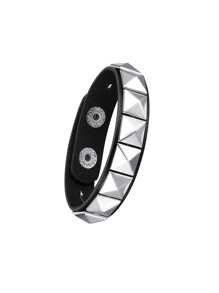 1/4 pièces Set de bracelets  clouté punk - Bracelets en PU fait main avec clous, style piqué, style emo des années 80 pour hommes et femmes, bracelets PU avec rivets pour fête, cadeaux, bal de promo, Halloween