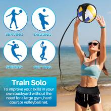 Volleyball Trainingsausrüstung, Premium Volleyball Rückpralltrainer Set, Alleintrainer zum Üben von Aufschlag, Zuspiel, Angriff und Armswing, Volleyball Geschenke für Teenager Mädchen und Jungen