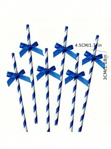 6/12/36 chiếc ống hút trang trí nơ lấp lánh, ống hút giấy sọc hoạt hình dễ thương, đồ dùng cho nhà bếp, đồ dùng ăn uống, tiệc sinh nhật, tiệc cưới, tiết lộ giới tính, đồ dùng trang trí tiệc cô dâu, đồ dùng cho ngoài trời, cắm trại, đồ dùng cho ngày tựu trường - Nhiều màu - Xem 4