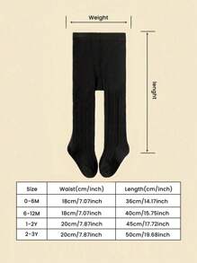 3 Pairs Kids Solid Color Leggings Pantyhose, Versatile Stirrup Tights For Students