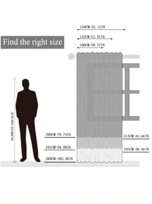 1 件法式蕾丝挂帘，带精致中间花卉图案 - 彩色 - 查看 5
