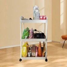 Versatile Rolling Storage Cart With Wheels - 3-Layer Organizer For Bathroom, Bedroom & Kitchen - Multicolor - View 1