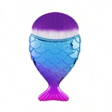 1pc Small Fish-Shaped Foundation Brush, Powder Blush Brush, Makeup Brushes Tool - Multicolor - View 18