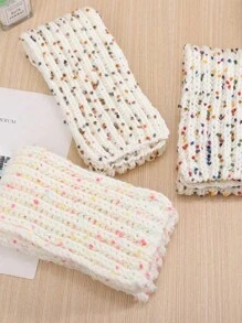 1 个 Jelly Bean 风格马海毛纱球，手工制作的喷色竹节羊毛纱球，多色斑点马海毛粗纱，用于编织 DIY 围巾帽子工艺品、DIY 编织娃娃、包、毛衣、毯子等。 - 彩色 - 查看 3