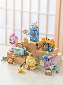 LOZ Mini Bauklötze Spielzeug Sets: Waschmaschine, Fernseher, Brotbackautomat, Wasserkocher, Ventilator, süße Cartoon Kühlschrank Modelle, geeignet für Heimdekoration, Weihnachts-/Geburtstagsgeschenke - Verschiedenfarbig - Übersicht 2