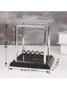 1 pieza Péndulo de bolas de Newton, tamaño pequeño/grande, juguete de decoración de escritorio de física, caos de movimiento no perpetuo, regalo antiestrés, los arañazos menores no afectan el uso - Multicolor - Ver 6