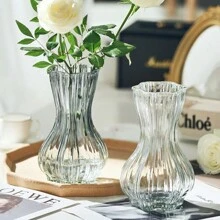 1 pièce Vase en verre pour fleurs, vase de décoration florale pour le salon, vases en verre modernes, décoration de la maison, vases à fleurs, décoration de centre de table