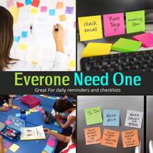 1/5/10/Books Sticky Notes 3x3 In 100 Sheets/Pad, Self-Sticky Note Pads, 5 Bright Colors Super Sticky Pads - Easy To Post For School, Office Supplies, Desk Accessories(Five Colors In One)