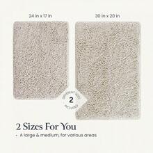 BELADOR Bathroom Rugs Sets 2 Piece- Plush Bath Mat Set Quick-Dry Soft Chenille Mat With Rubber Backing, Absorbent Rug Set, Washable Bath Rugs - Bath Mats 24x17 + 30x20 - Hot Pink - View 4