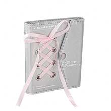 Rosyposy 1 件优雅丝带笔记本 - 女士信封日记本，带展示窗，仿皮封面，系带细节，可爱日记本，学校用品，返校 - 均碼 - 查看 15