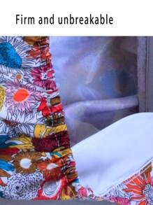 1pc Floral Printed Polyester Hair Band, Soft, Sweat-Absorbent, Dustproof, Adjustable, Breathable, , Washable, Oil-Resistant, Non-Pilling, Well-Crafted, Suitable For Restaurant, Kitchen, Workshop, Travel, Fashion, Work