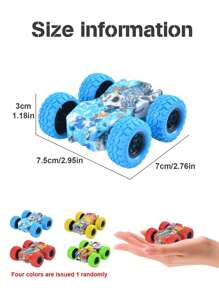 1件随机颜色迷你双面惯性车特技360°翻转儿童益智玩具车室内外动力攀爬车防摔越野车（部分零件随机发送） - 彩色 - 查看 3