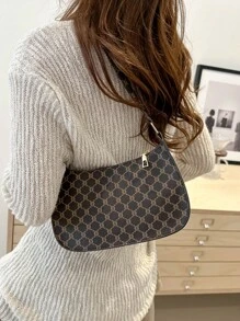 高端新款包包2025新款时尚网红百搭单肩包洋气质感小方包 - 咖啡棕 - 查看 3