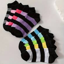 20 Pairs Of Candy Color Socks, Casual Breathable Low Top Socks, Women's Stockings And Stockings - 彩色 - 查看 8