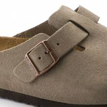 Birkenstock Boston Soft Footbed Taupe Suede 0560771 New