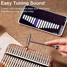 Kalimba de 17 teclas - Piano de pulgar - Mbira - Madera sólida portátil con bolso de transporte e instrucciones para amigos y familia