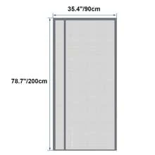 Porte moustiquaire magnétique, rideaux latéraux réversibles, moustiquaire en fibre de polyester améliorée, balcon, porte-fenêtre, porte coulissante en verre - gris