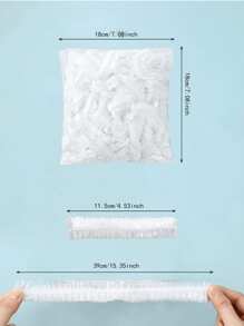 50pcs Non-Tear Transparent Disposable Shower Cap, Waterproof Hair Conditioning Treatment Cap Suitable For Bathing, Hair Oil, Hair Masks - Multicolor - View 10
