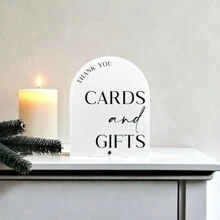 1pc Acrylic Arch Sign, Wedding & Party Decoration, Wedding & Party Supplies - White - View 7