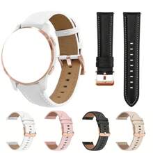 QCTOG 18 毫米 20 毫米皮革替换智能手表表带，兼容三星 Galaxy Watch 6/5/4 44 毫米 40 毫米 Classic 47 毫米 46 毫米 43 毫米 42 毫米、Garmin Forerunner 255S 265S 185 55 Venu 2S Sq Vivoactive 4S 3S Vivomove 5 3、Watch GT3 GT 3 Pro 43 毫米、Amazfit GTS 4/3/GTS 2 Bip 3/U Pro。人造皮革表带，透气、防水、防汗，金色带扣，非常适合送礼 - 彩色 - 查看 8