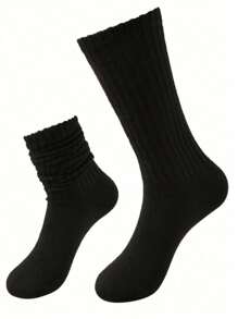 6 pares de calcetines casuales de punto para mujeres, calcetines con anillos para el cabello femeninos, calcetines con anillos para el cabello, calcetines redondos para mujeres