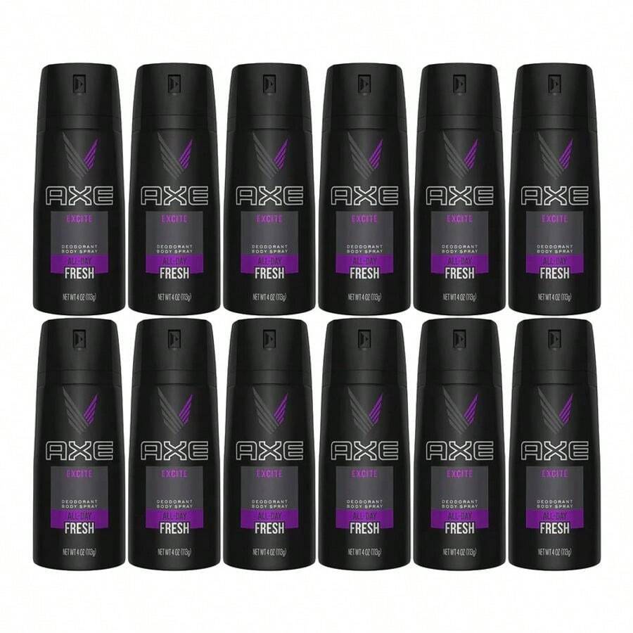 Axe Mens Deodorant, Body Spray, Excite, Fragrance, 150ml, 5.07oz, Pack Of 12 - Nhiều màu - Xem 1