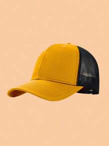 1pc Kids Baseball Mesh Cap, Solid Color Adjustable Snapback Hat, Suitable For Boys And Girls, Casual Wear For Spring & Summer - Multicolor - View 21