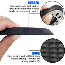 Almohadilla de lijado de repuesto de 8 agujeros de 4.92 pulgadas para lijadora orbital aleatoria - Multicolor - Ver 2