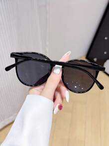 1pc Y2K Square Frame Retro Stylish Fashion Glasses, Daily Wear Sports Fashion Glasses