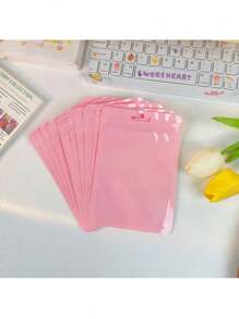 30个马卡龙色自封可重复使用包装储物袋，加厚透明彩色密封袋，包装袋，适用于项链、手链、珠宝、礼品包装、情人节礼物包装、装饰包装、配饰收纳、化妆品样品、办公用品情人节 - 彩色 - 查看 16