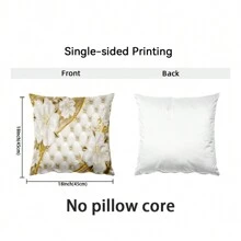 2 sztuki luksusowych poszewek na poduszki z wzorem retro kwiatowym, krótka pluszowa tkanina, odpowiednia do salonu i sypialni, sofa i krzesło, rozmiar: 45x45 cm (wkład poduszki nie jest dołączony)