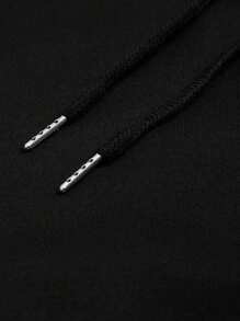 Men's Solid Color Loose Casual Shorts - Black - View 5