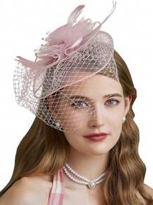 Fascinators Hats 20s 50s Hat Pillbox Hat Tea Party Headwear With Veil For Girls And Women